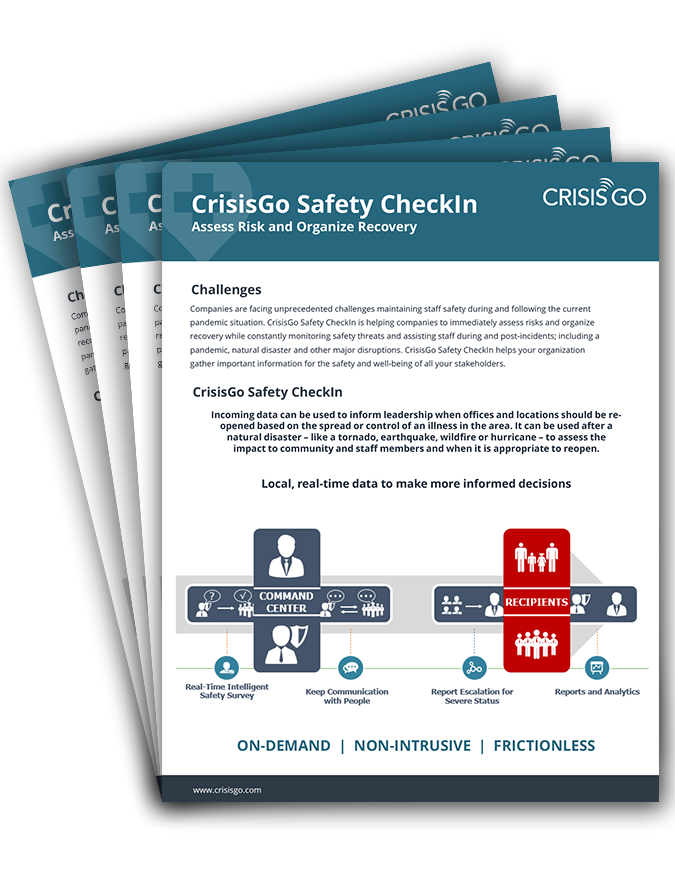 CrisisGo Safety CheckIn Assess Risks & Organize Recovery